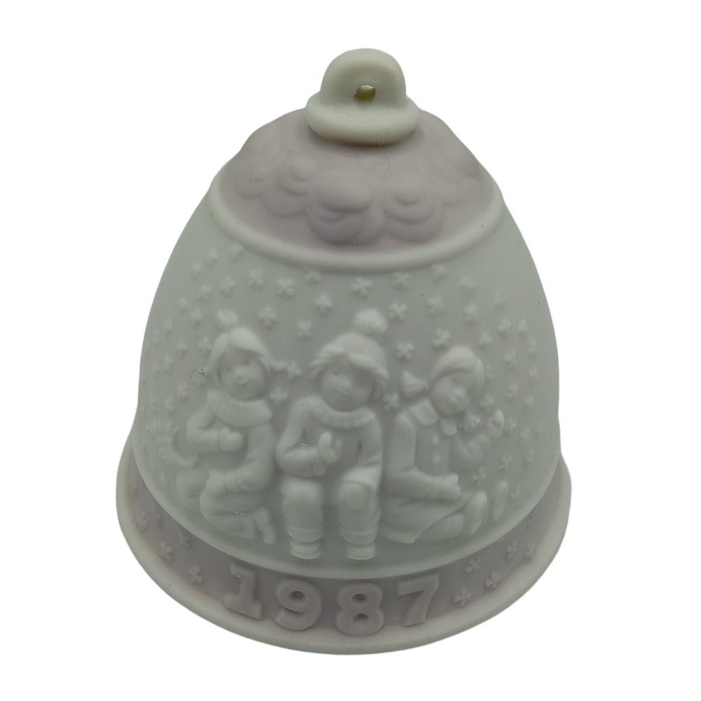 Vintage LLADRO First Annual Christmas Bell Porcelain Ornament 1987